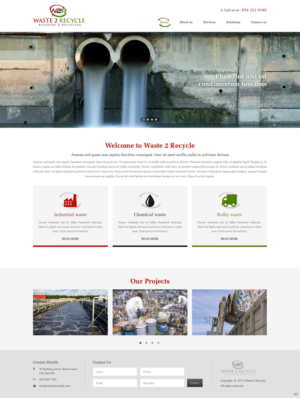 Web Design par pb pour Waste 2 Recycle | Design : #8463430