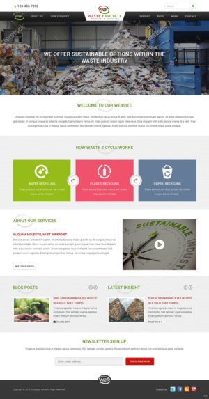 Web Design by pb for Waste 2 Recycle | Design: #8472667