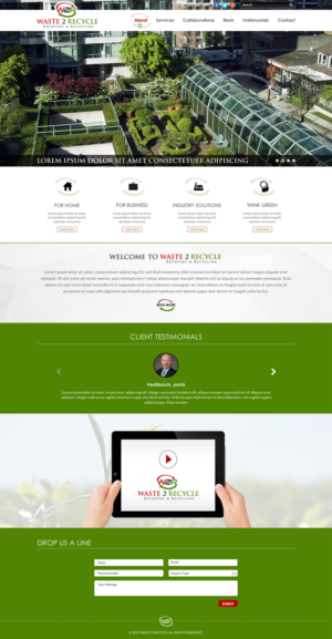 Web Design par Sbss pour Waste 2 Recycle | Design : #8449009