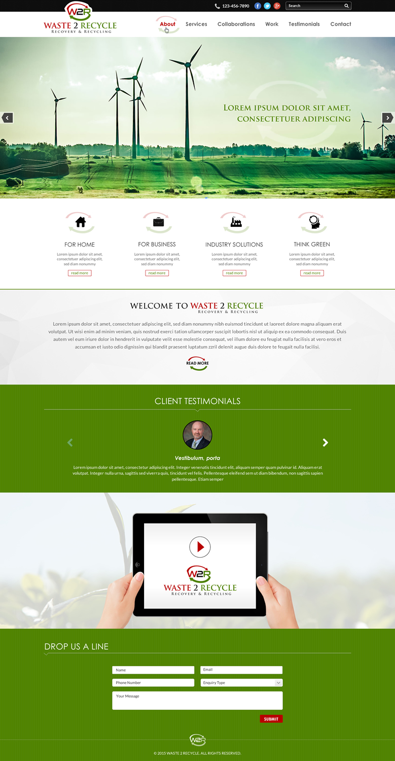 Web Design by Sbss for Waste 2 Recycle | Design #8449010
