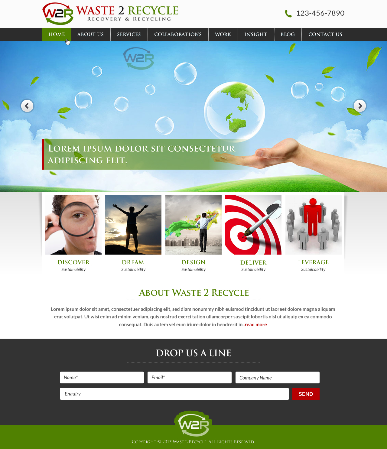 Web Design by Sbss for Waste 2 Recycle | Design #8449029