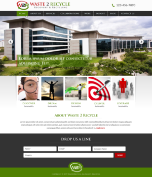 Web Design par Sbss pour Waste 2 Recycle | Design : #8449033