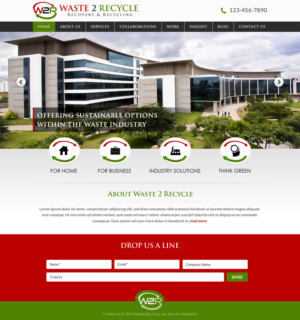 Web Design par Sbss pour Waste 2 Recycle | Design : #8449045