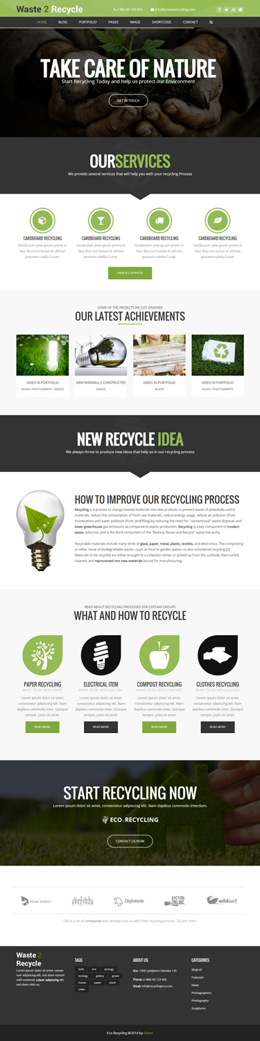 Web-Design von iLibart für Waste 2 Recycle | Design #8447483