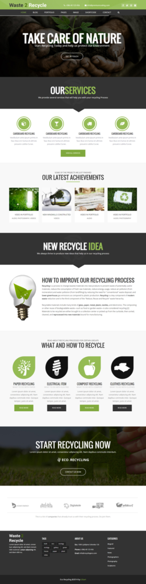Web Design by iLibart for Waste 2 Recycle | Design #8447483