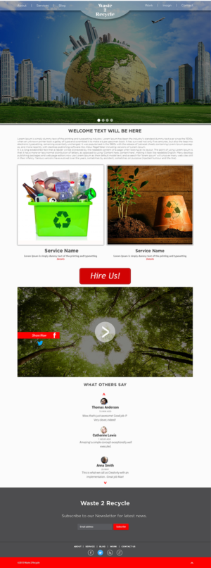 Web Design by logo.develop for Waste 2 Recycle | Design: #8462962