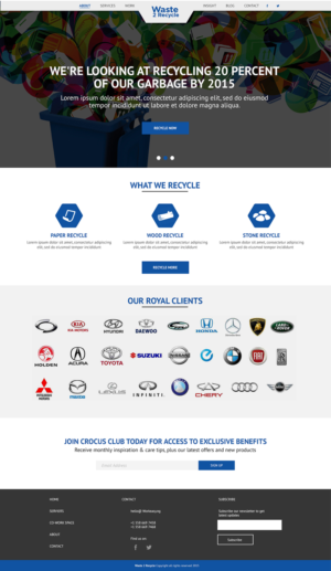 Web Design par logo.develop pour Waste 2 Recycle | Design : #8475269