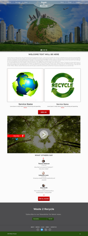 Web Design by logo.develop for Waste 2 Recycle | Design: #8493705