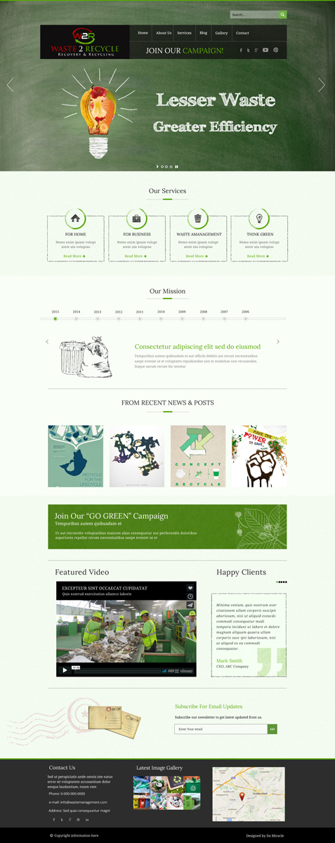 Web-Design von Da Miracle für Waste 2 Recycle | Design #8455349