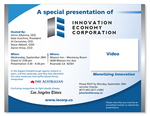 IE Corporation Invitation