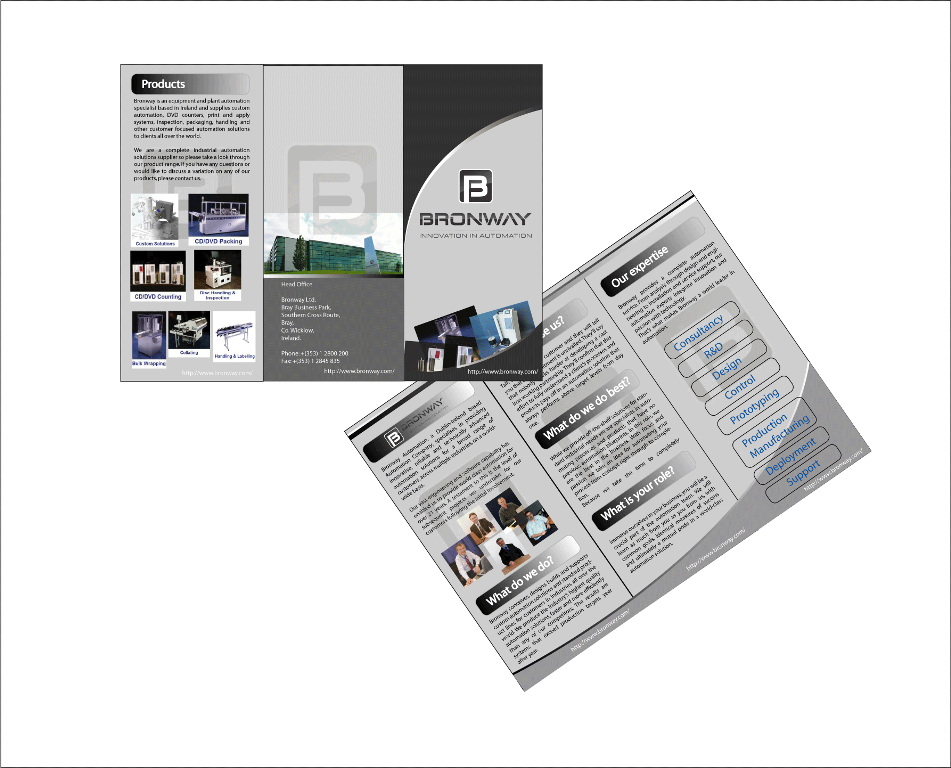 Design de Brochure par archemran pour Bronway Automation Ltd | Design #2031921