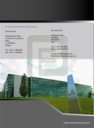 Diseño de Brochure por archemran para Bronway Automation Ltd | Diseño: #2248539