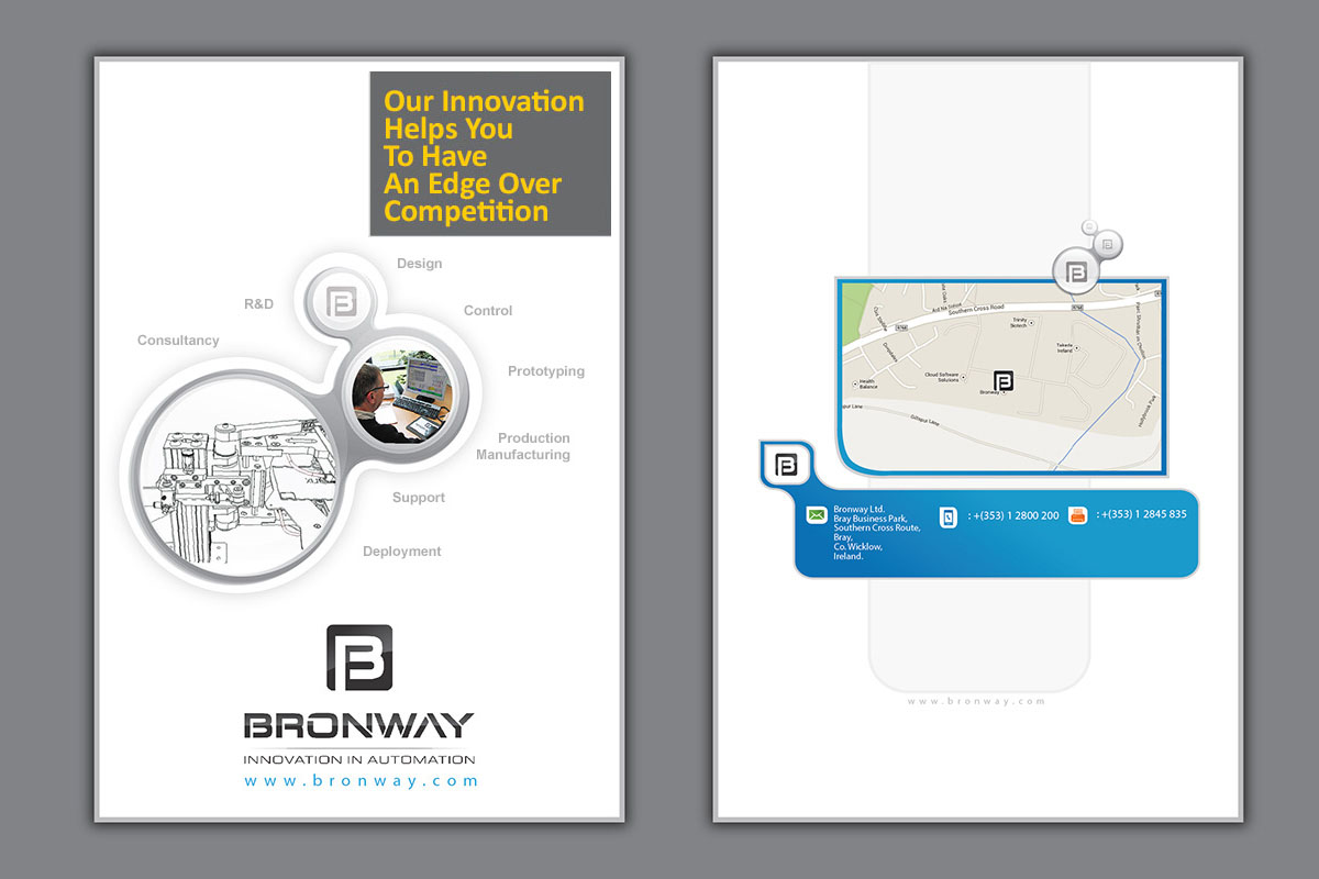 Diseño de Brochure por Deepa Nair para Bronway Automation Ltd | Diseño #2078015