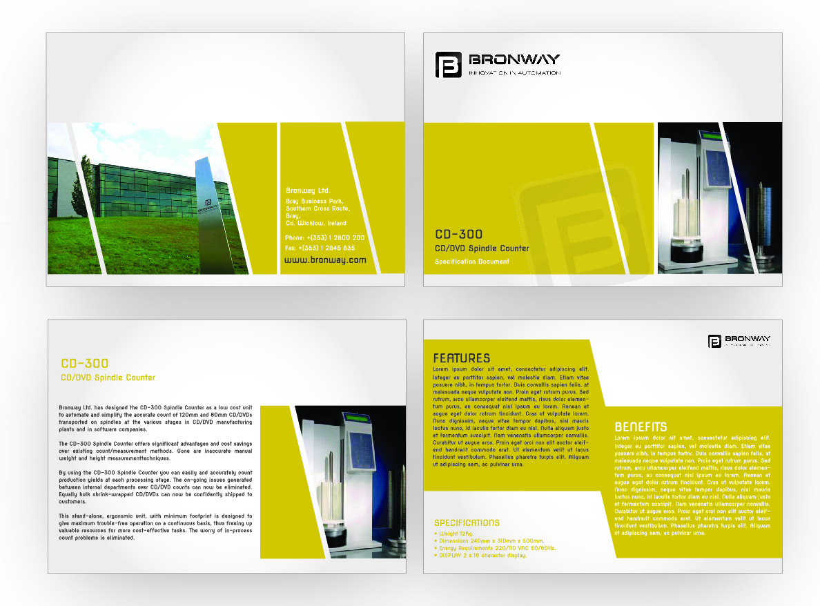 Brochure Design by DAStudioDesigns for Bronway Automation Ltd | Design #2277713