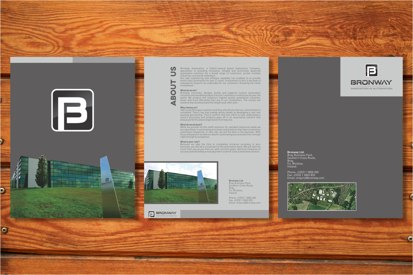 Design de Brochure par barinix pour Bronway Automation Ltd | Design #2080255