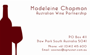 Design de Carte de Visite par Rodrigo Amorim pour Australian Wine Partnership | Design : #1997926