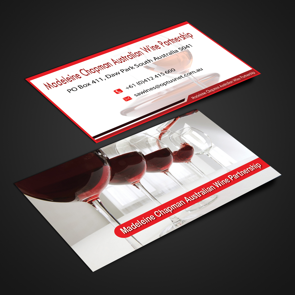 Diseño de Tarjeta de Presentación por Harshan para Australian Wine Partnership | Diseño #2002883