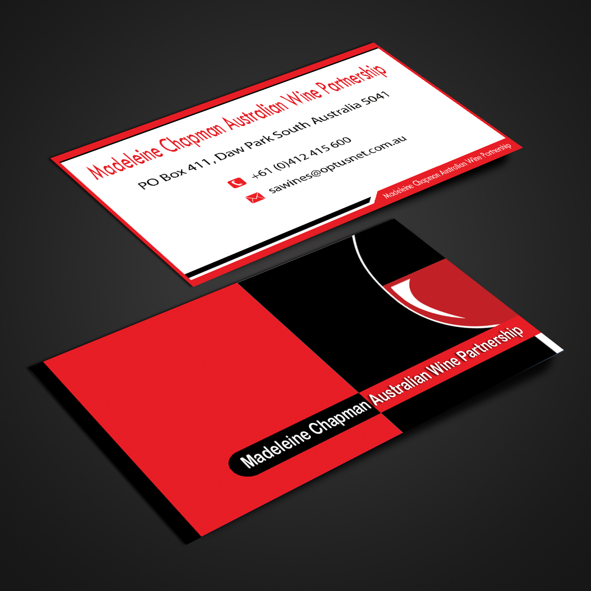 Diseño de Tarjeta de Presentación por Harshan para Australian Wine Partnership | Diseño #2014463