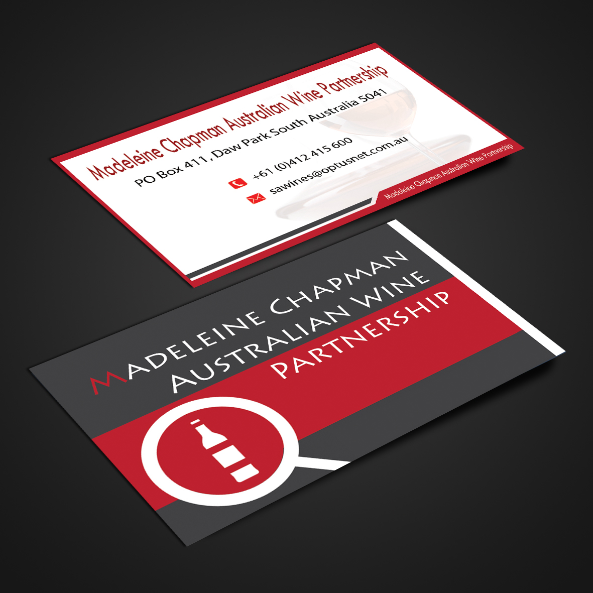 Diseño de Tarjeta de Presentación por Harshan para Australian Wine Partnership | Diseño #2015067