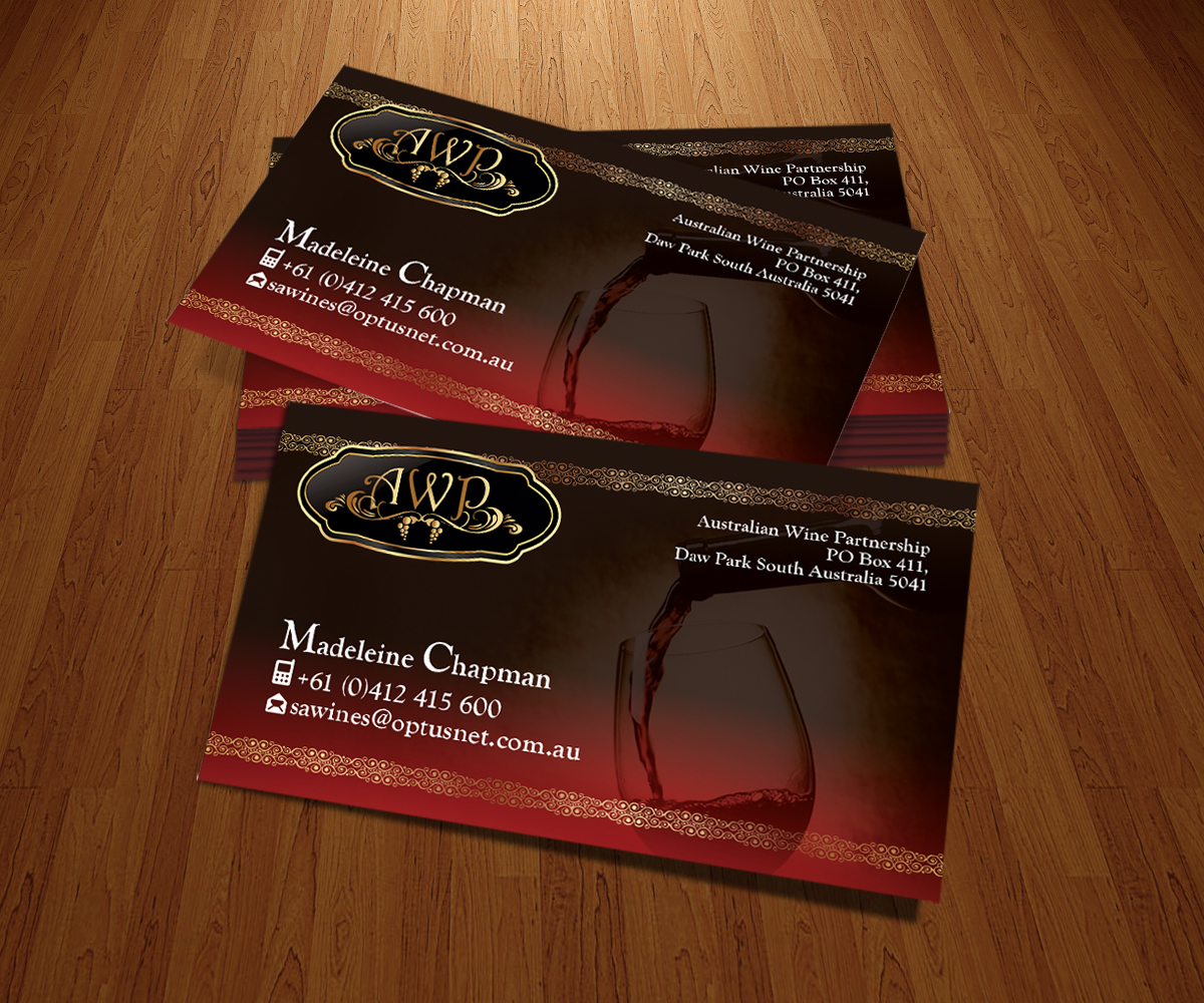Diseño de Tarjeta de Presentación por Hendrik para Australian Wine Partnership | Diseño #1999767