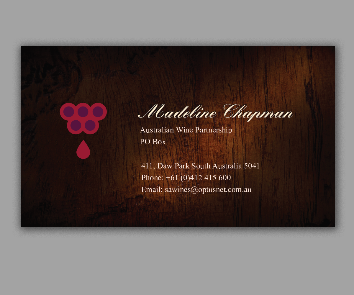 Business Card Design by Vasil Ivanov for Australian Wine Partnership | Design #2007182
