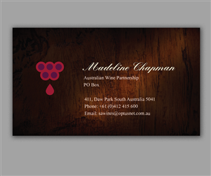 Design de Carte de Visite par Vasil Ivanov pour Australian Wine Partnership | Design #2007182