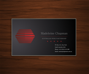 Design de Carte de Visite par FutureDesigne pour Australian Wine Partnership | Design : #2004739