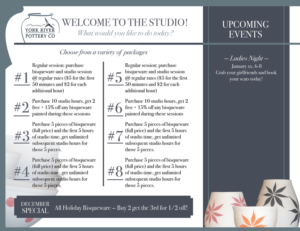 Menu Design by Marcy M for York River Pottery Company | Design: #8475288