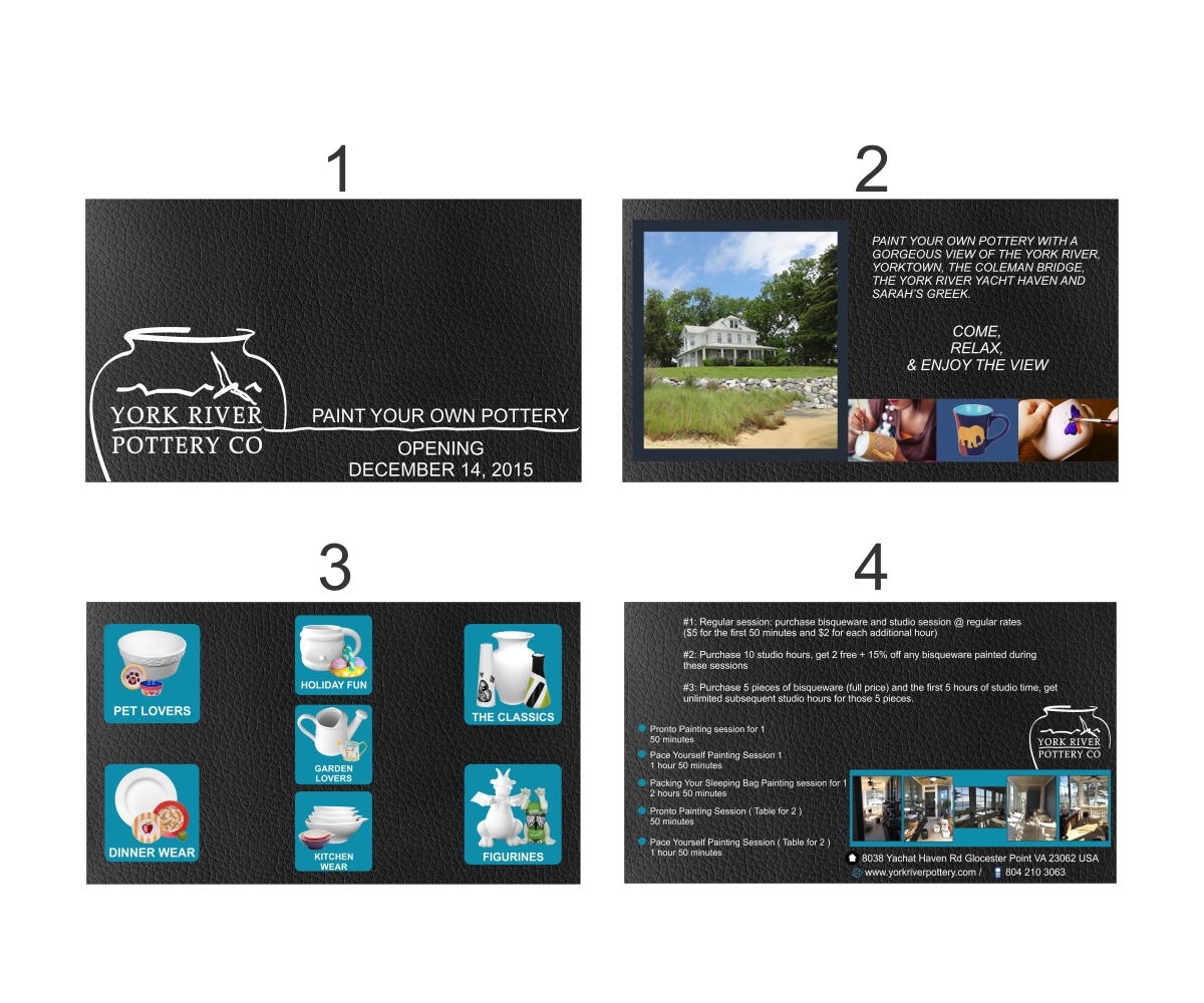 Design de Menu par matoshreedesign pour York River Pottery Company | Design #8473712