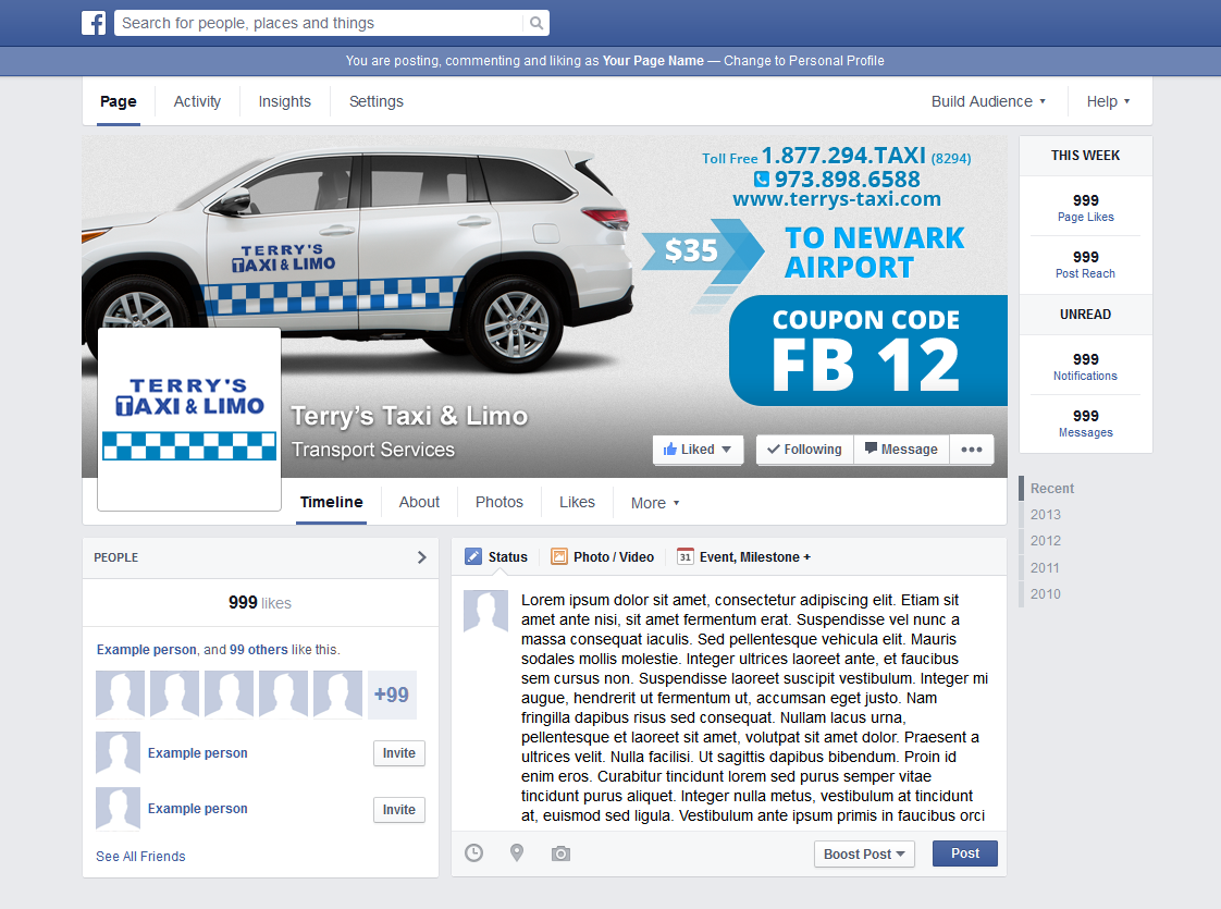 Banner Ad Design by lionx for TERRY'S TAXI | Design #8476191