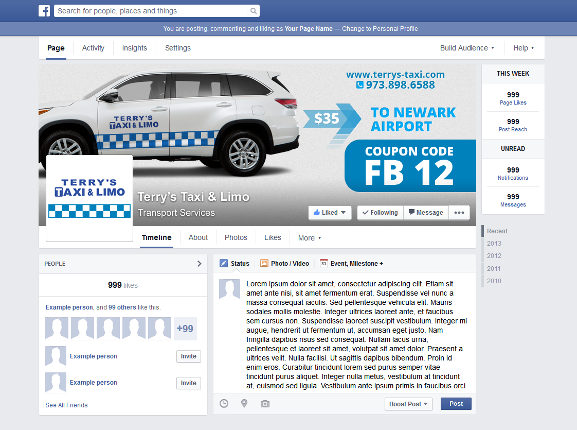 Banner Ad Design by lionx for TERRY'S TAXI | Design #8476192