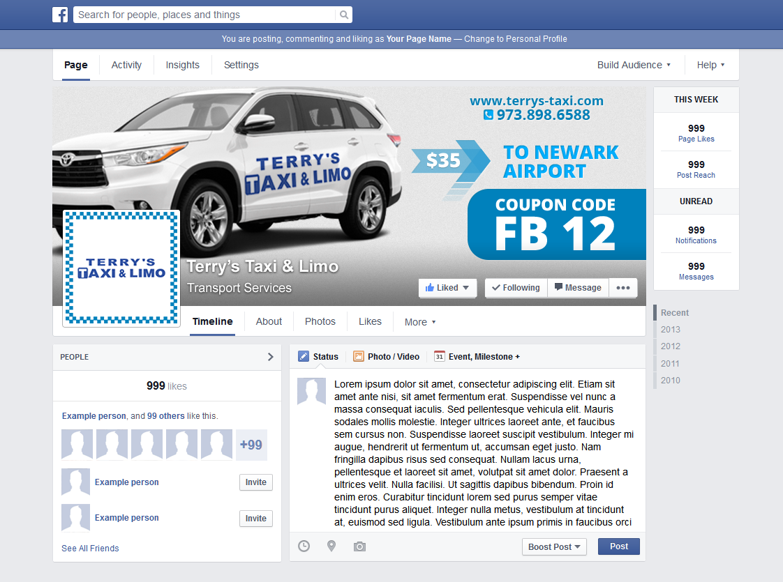 Banner Ad Design by lionx for TERRY'S TAXI | Design #8476818