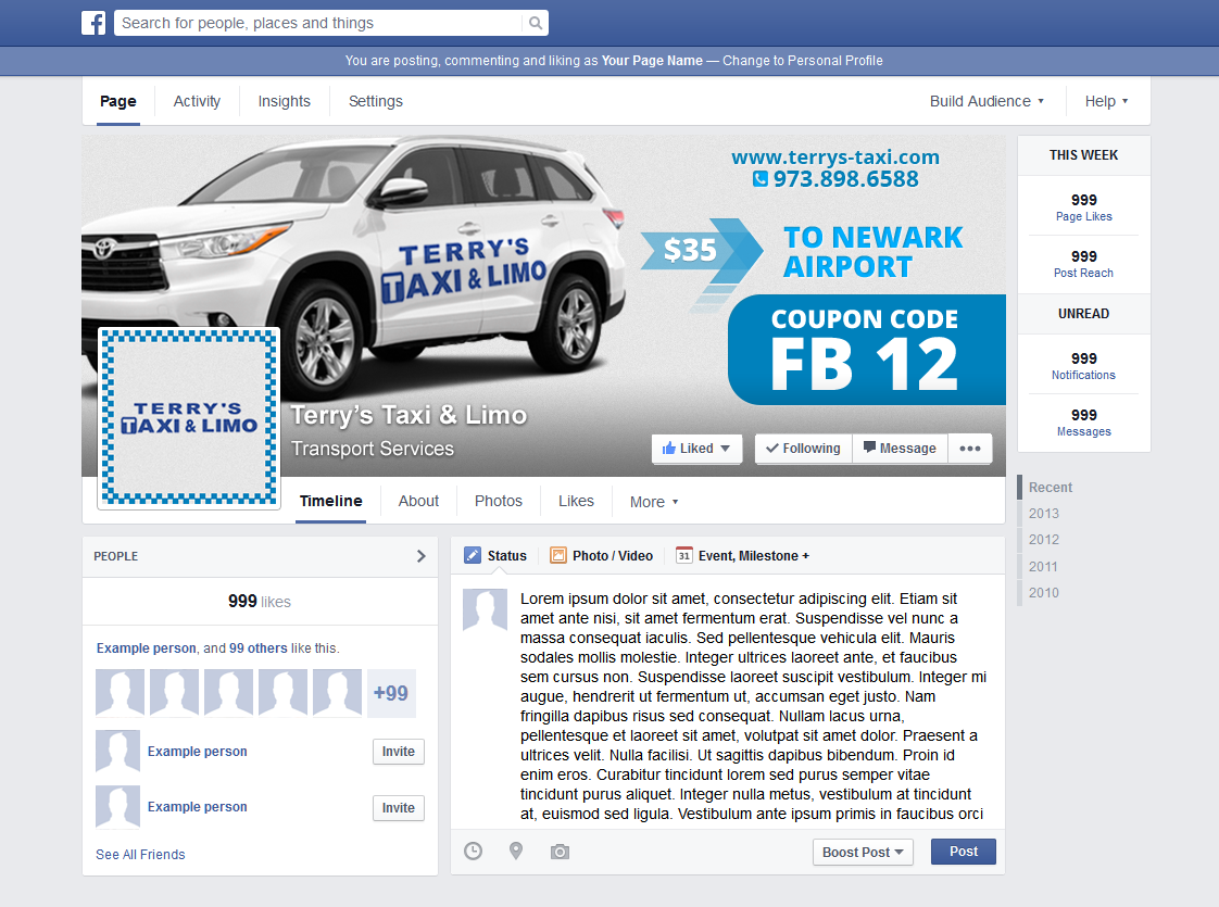 Banner Ad Design by lionx for TERRY'S TAXI | Design #8476819