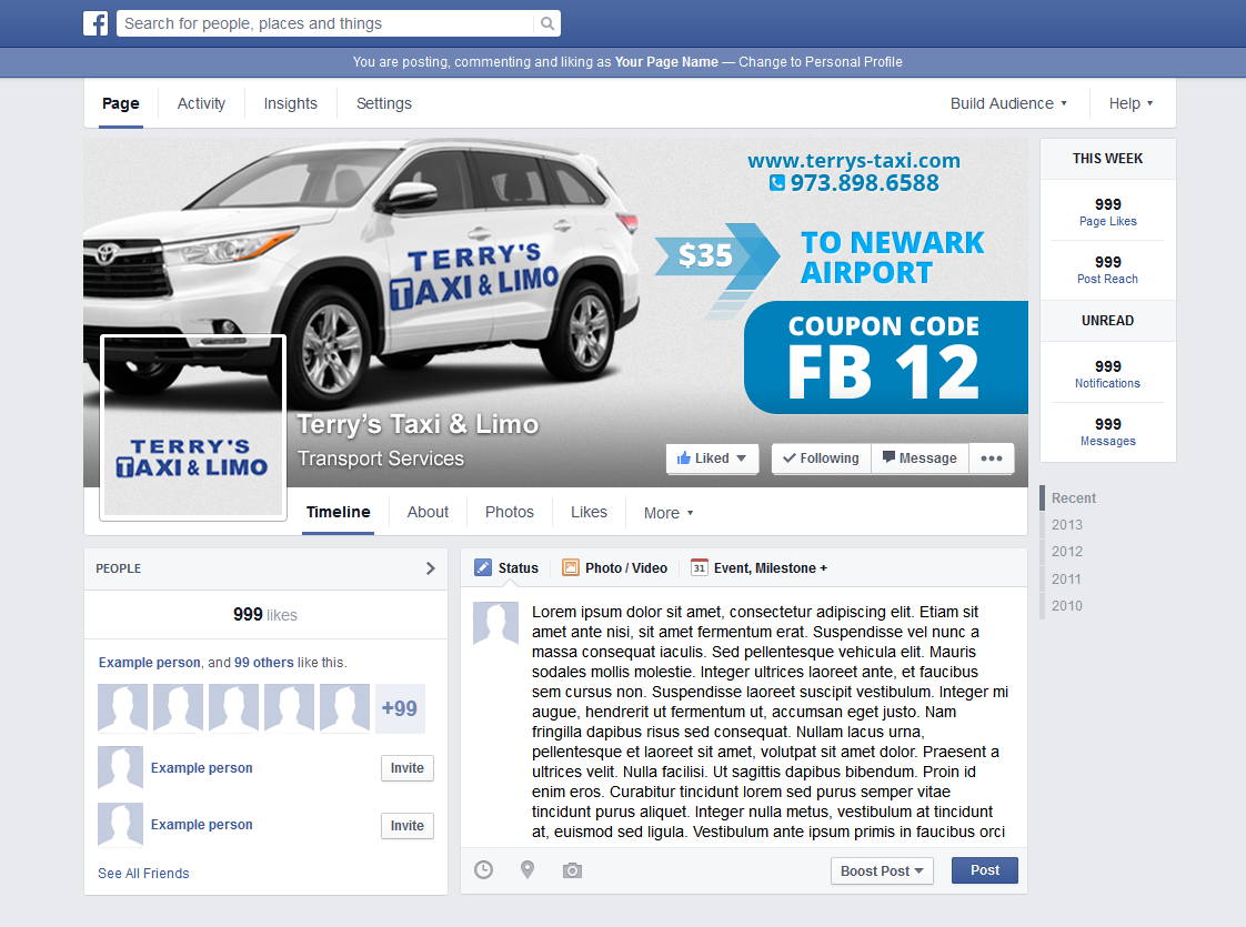 Banner Ad Design by lionx for TERRY'S TAXI | Design #8476821