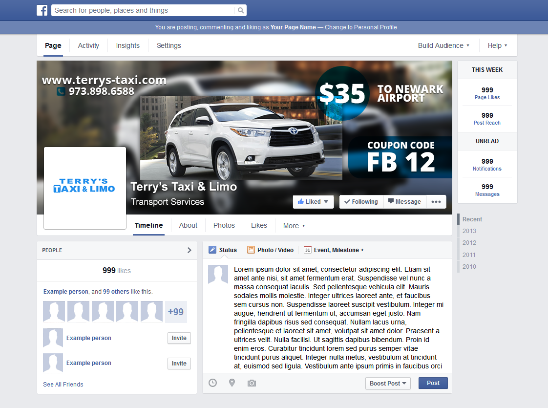 Banner Ad Design by lionx for TERRY'S TAXI | Design #8487089