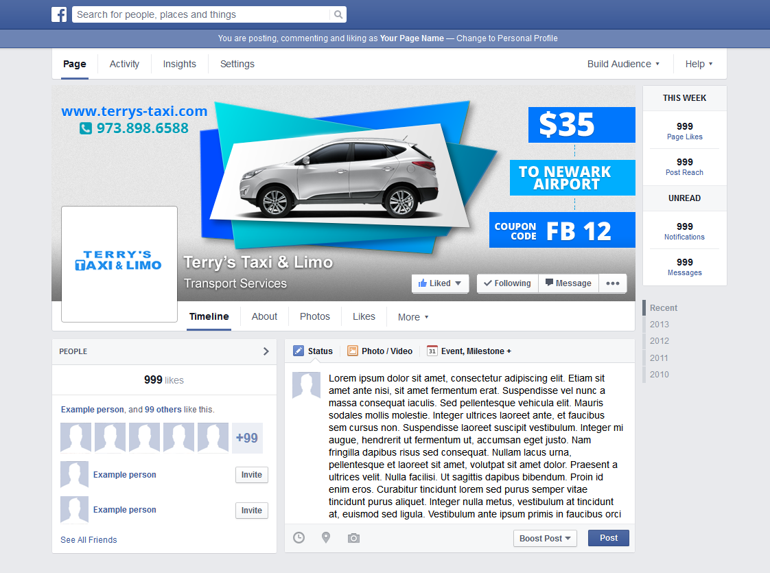Banner Ad Design by lionx for TERRY'S TAXI | Design #8487091