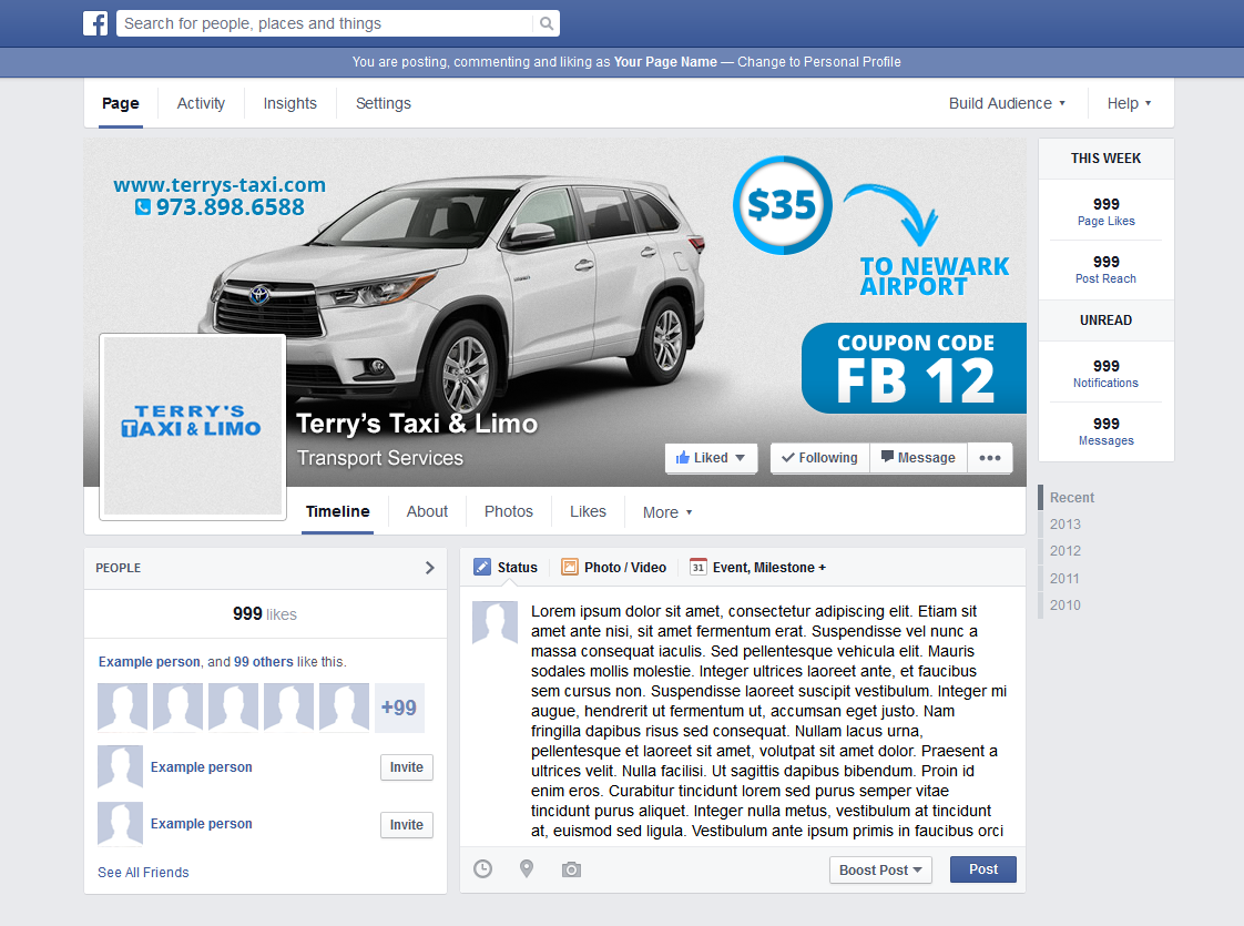 Banner Ad Design by lionx for TERRY'S TAXI | Design: #8488357