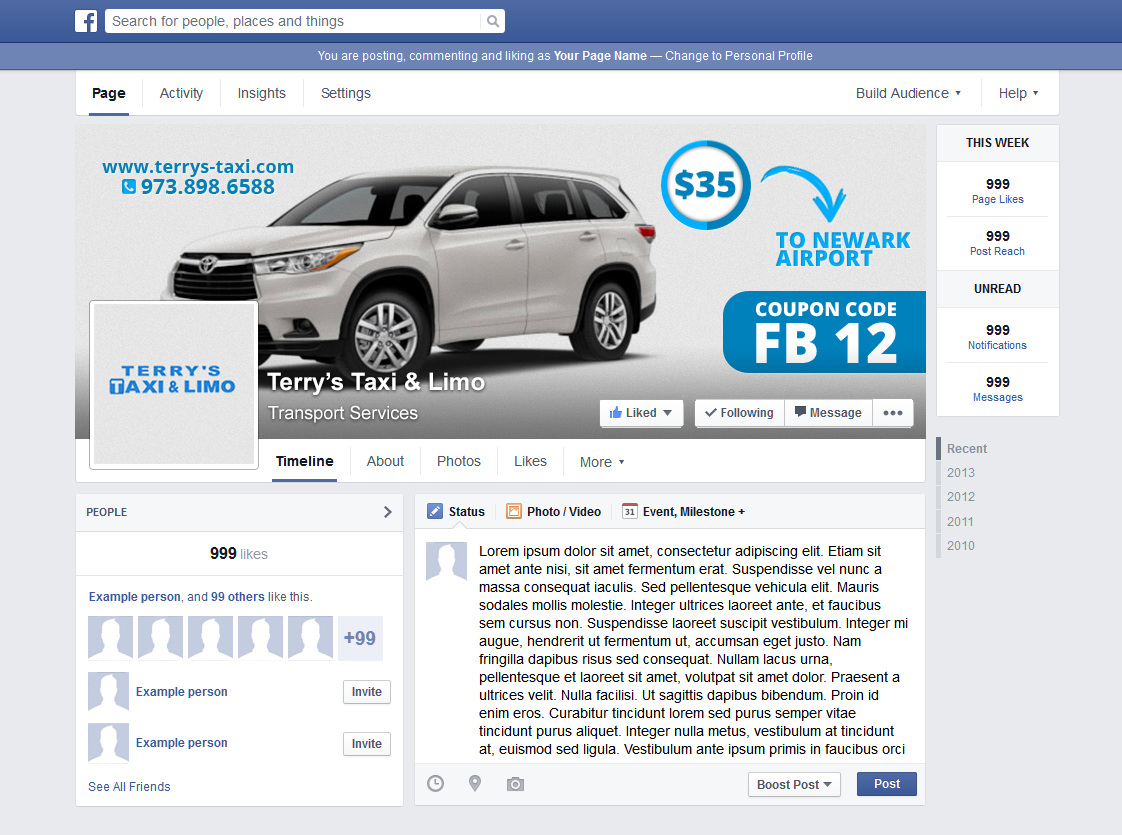 Banner Ad Design by lionx for TERRY'S TAXI | Design #8488358