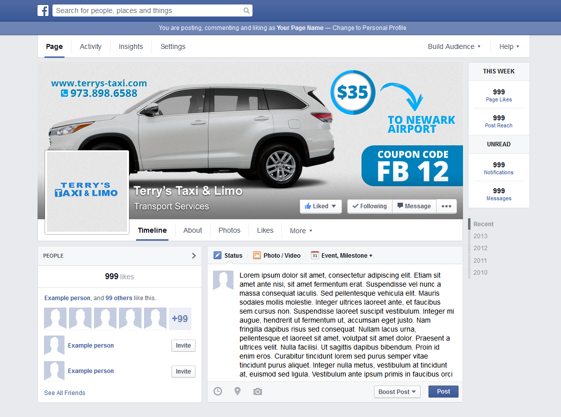 Banner Ad Design by lionx for TERRY'S TAXI | Design #8488359