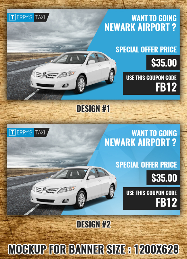 Banner Ad Design by JustACreative1 for TERRY'S TAXI | Design #8446683