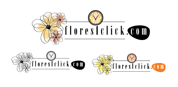 Logo Design by Mandy Illustrator for Flores1Click - NIF: B-94055530 | Design #1997163