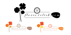 Logo Design by Mandy Illustrator for Flores1Click - NIF: B-94055530 | Design: #1997169