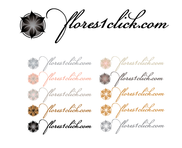 Logo Design by Mandy Illustrator for Flores1Click - NIF: B-94055530 | Design #2001949