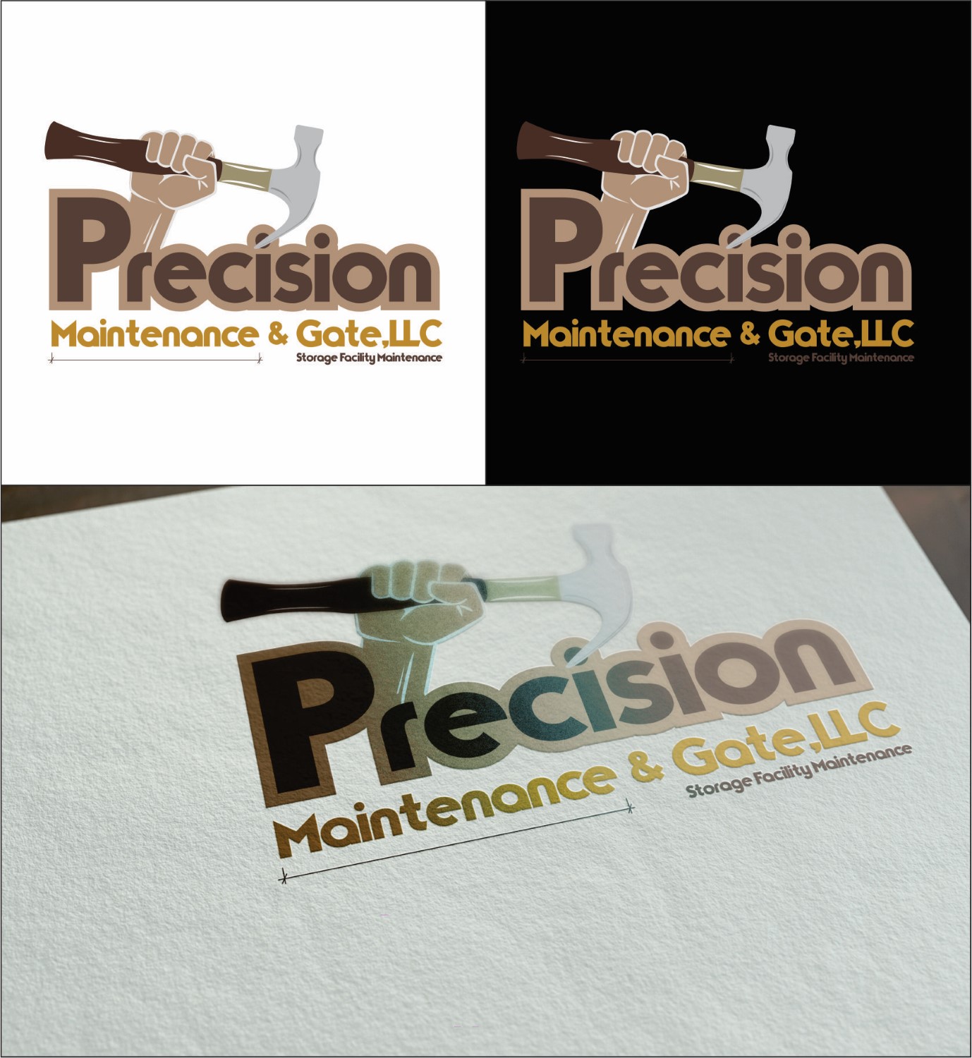 Logo Design by DG for Precision Maintenance and Gate,LLC | Design #8476777
