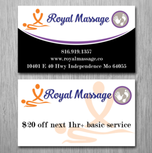 Diseño de Tarjeta de Presentación por Lanka Ama para Royal Massage | Diseño: #8462264