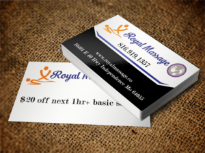 Diseño de Tarjeta de Presentación por Lanka Ama para Royal Massage | Diseño: #8462268