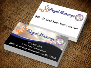 Business Card Design by Lanka Ama for Royal Massage | Design: #8462269