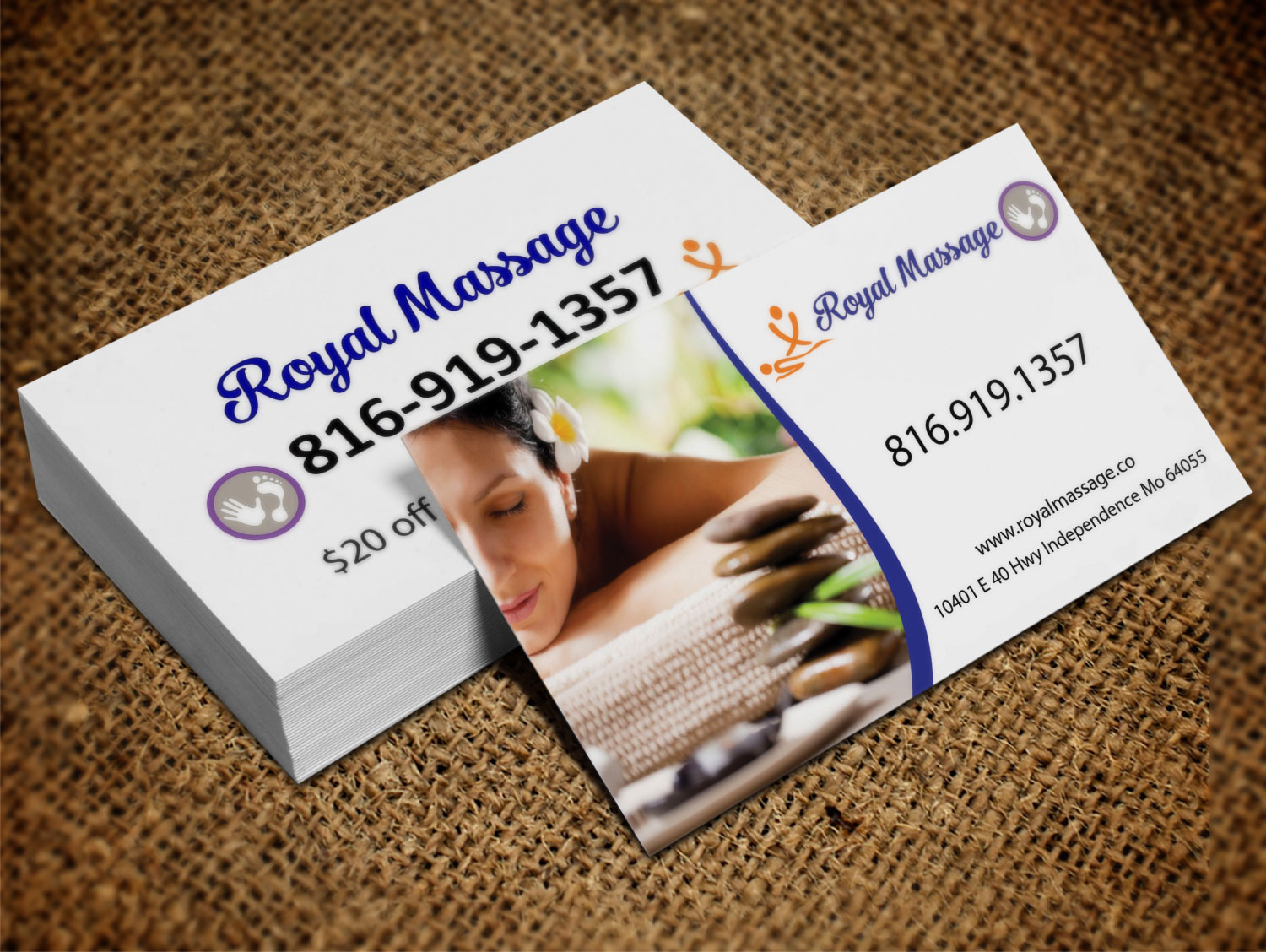 Business Card Design by Lanka Ama for Royal Massage | Design #8463119