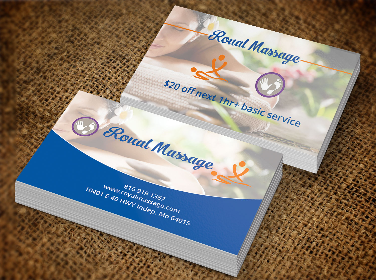 Diseño de Tarjeta de Presentación por Lanka Ama para Royal Massage | Diseño #8463129