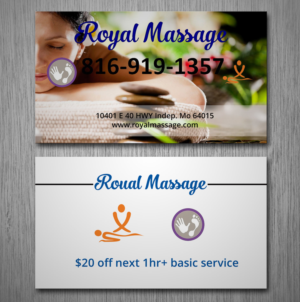 Business Card Design by Lanka Ama for Royal Massage | Design: #8463130